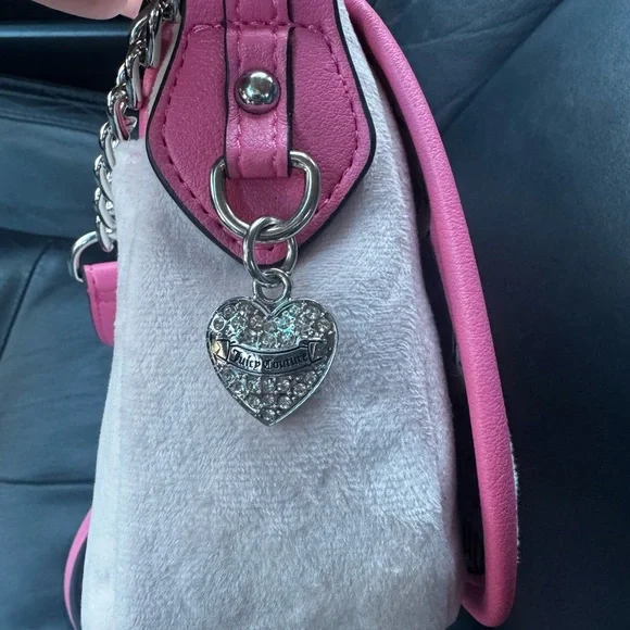 Juicy Couture Pink and Gray Floral Crossbody Bag - Picture 2 of 4